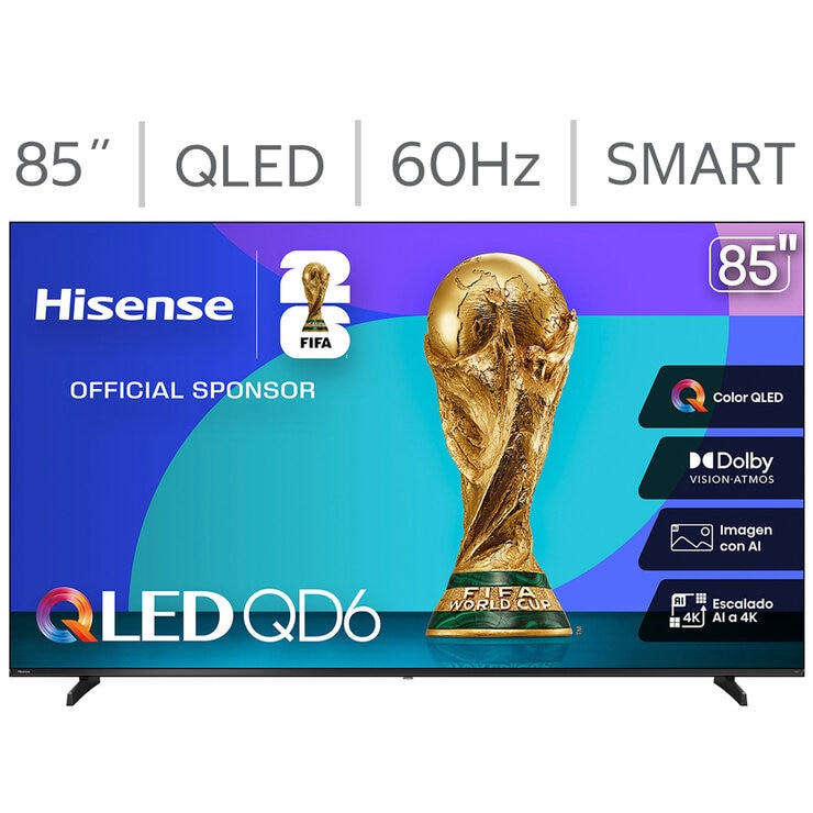 Hisense Pantalla 85" QLED 4K Fire TV