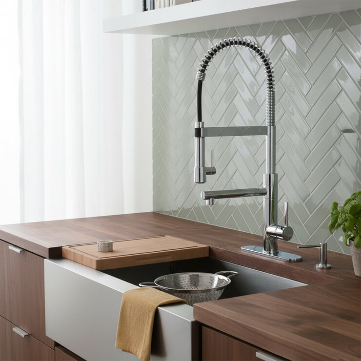 Moorefield, Monomando de Cocina Color Cromo, Vivant