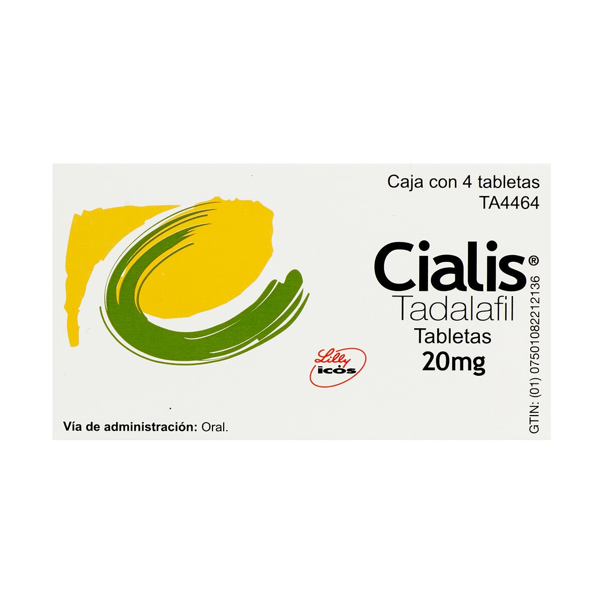 Cialis 20 mg 4 Tabletas