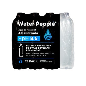 Water People Agua Alcalina 12 pzas de 1.5 l