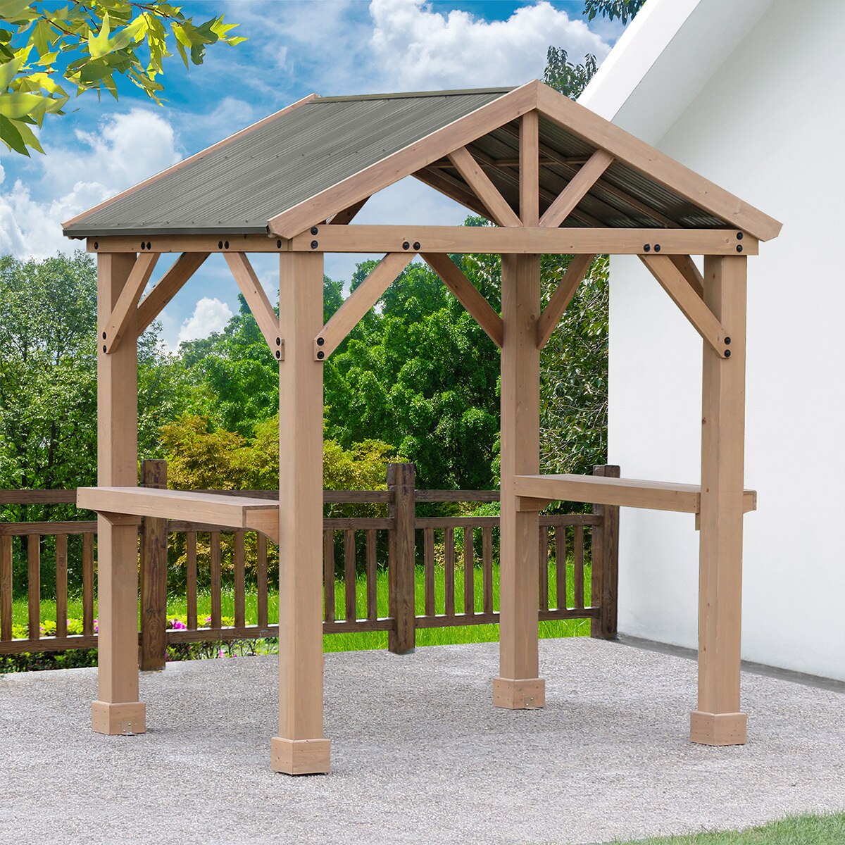 Yardistry Pérgola Pequeña de Madera para Jardín Costco