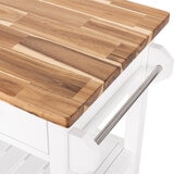 Seville Classics Home Carrito de Cocina con Superficie de Acacia con Cajones