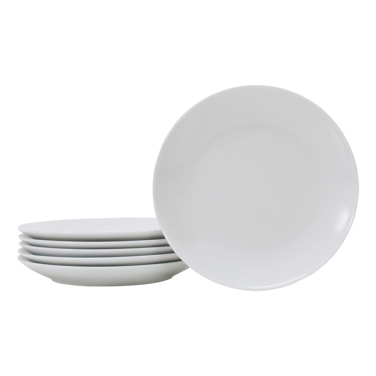Crown Baccara Juego de 6 Platos para Ensalada de Porcelana
