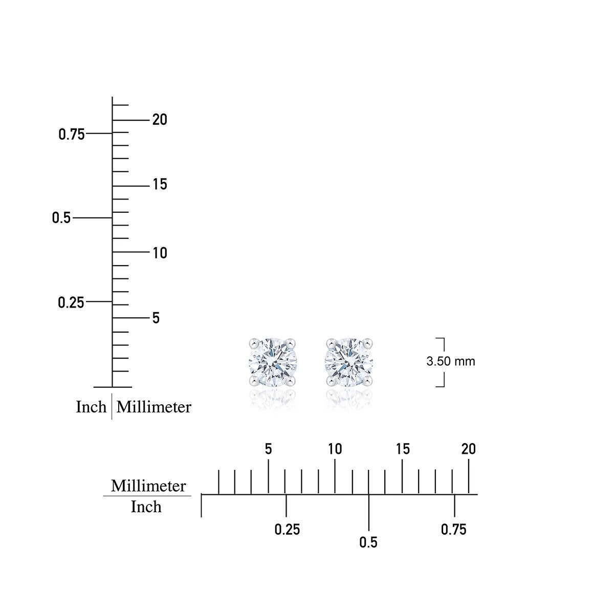 Aretes de Diamante 0.36ctw, Oro Blanco 14K
