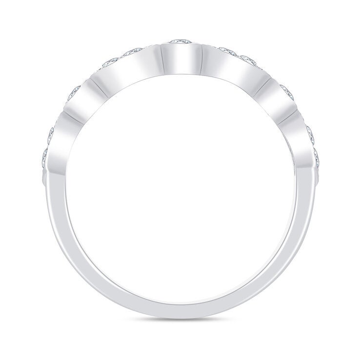 Anillo de Diamantes, 0.23 ct, Oro Blanco 14K